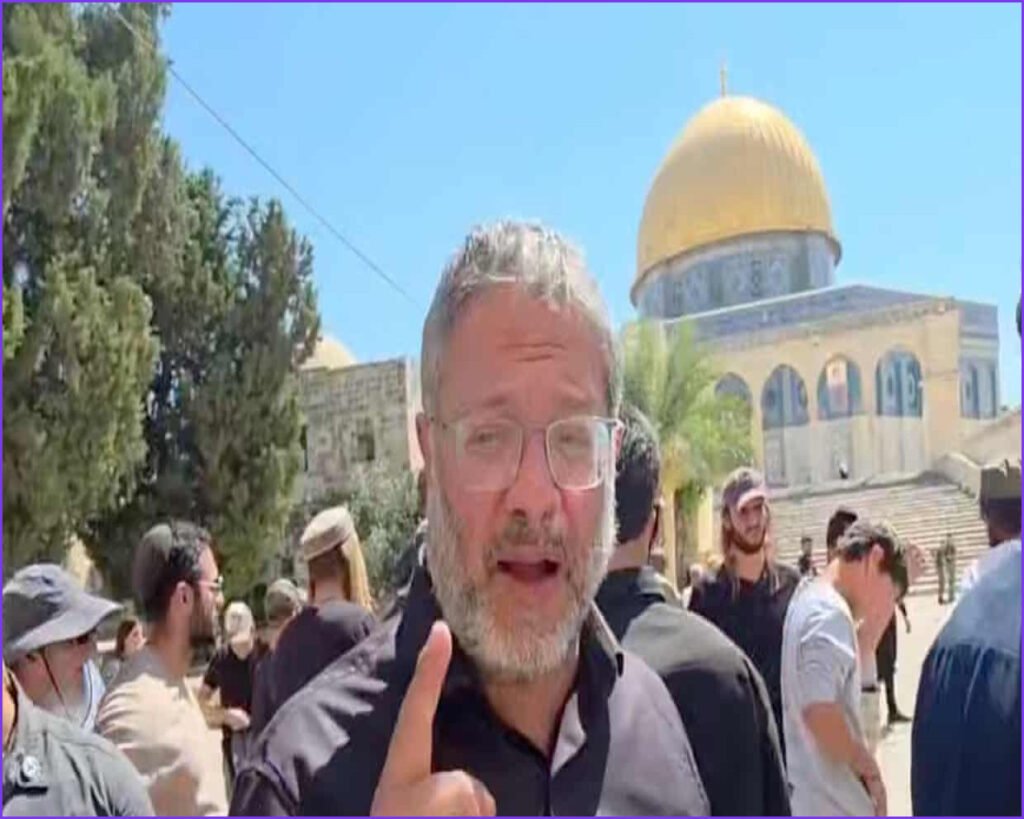 Itamar Ben-Gvir Joins Thousands Storming Al-Aqsa Mosque Compound
