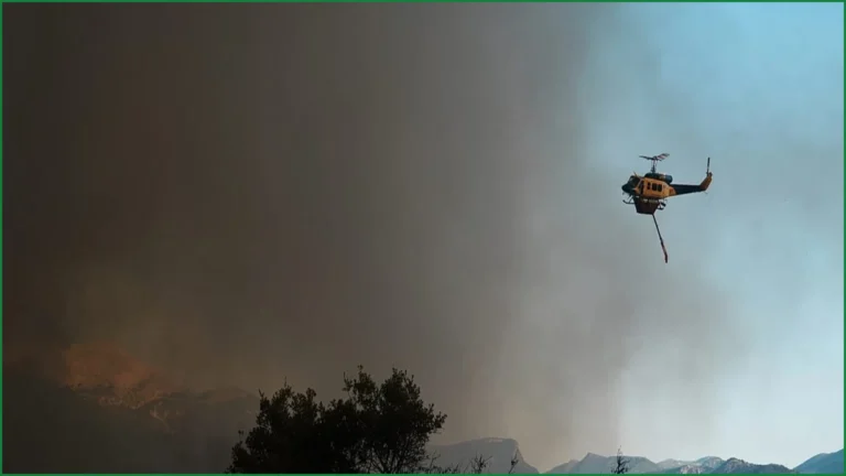 Over 100 Firefighters Battle Wildfire Near Athens