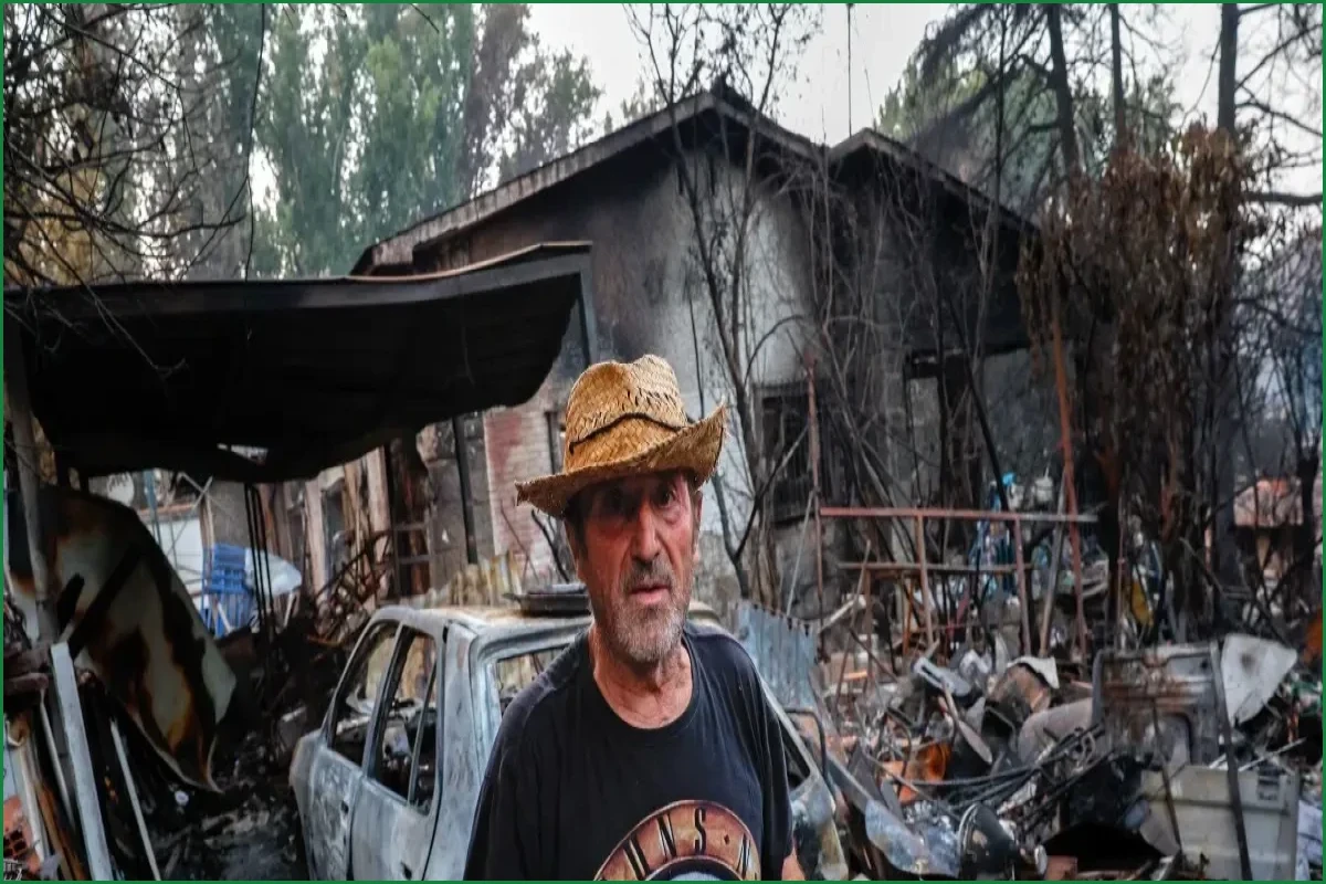 Spanish Pensioner Returns to Charred Ruins After Wildfire