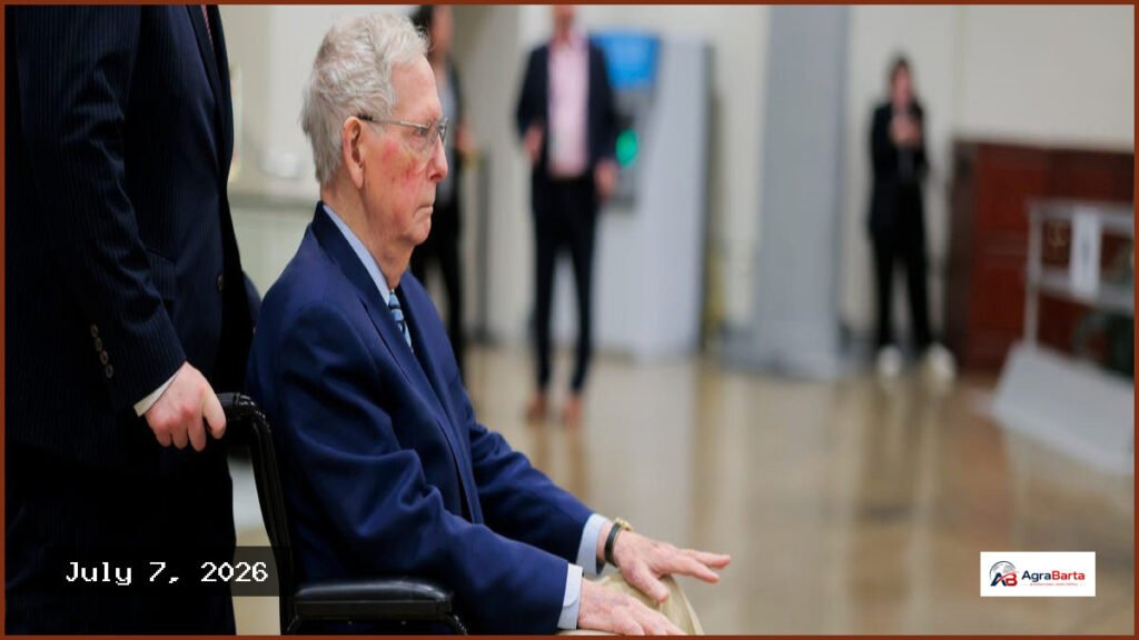 Mitch McConnell Spoke by Phone to GOP Colleagues While Hospitalized