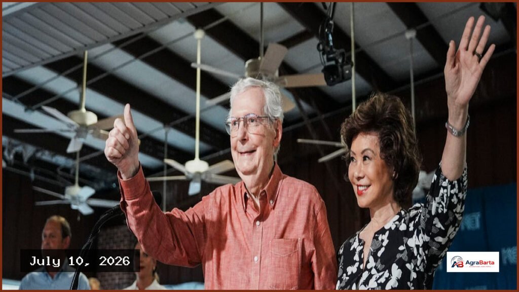 Elaine Chao Returns to US Following Mitch McConnell Hospitalization