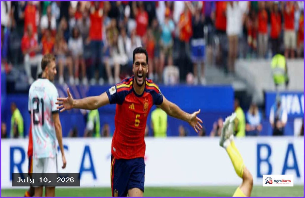 Mikel Merino’s late strike sends Spain to World Cup semi-finals