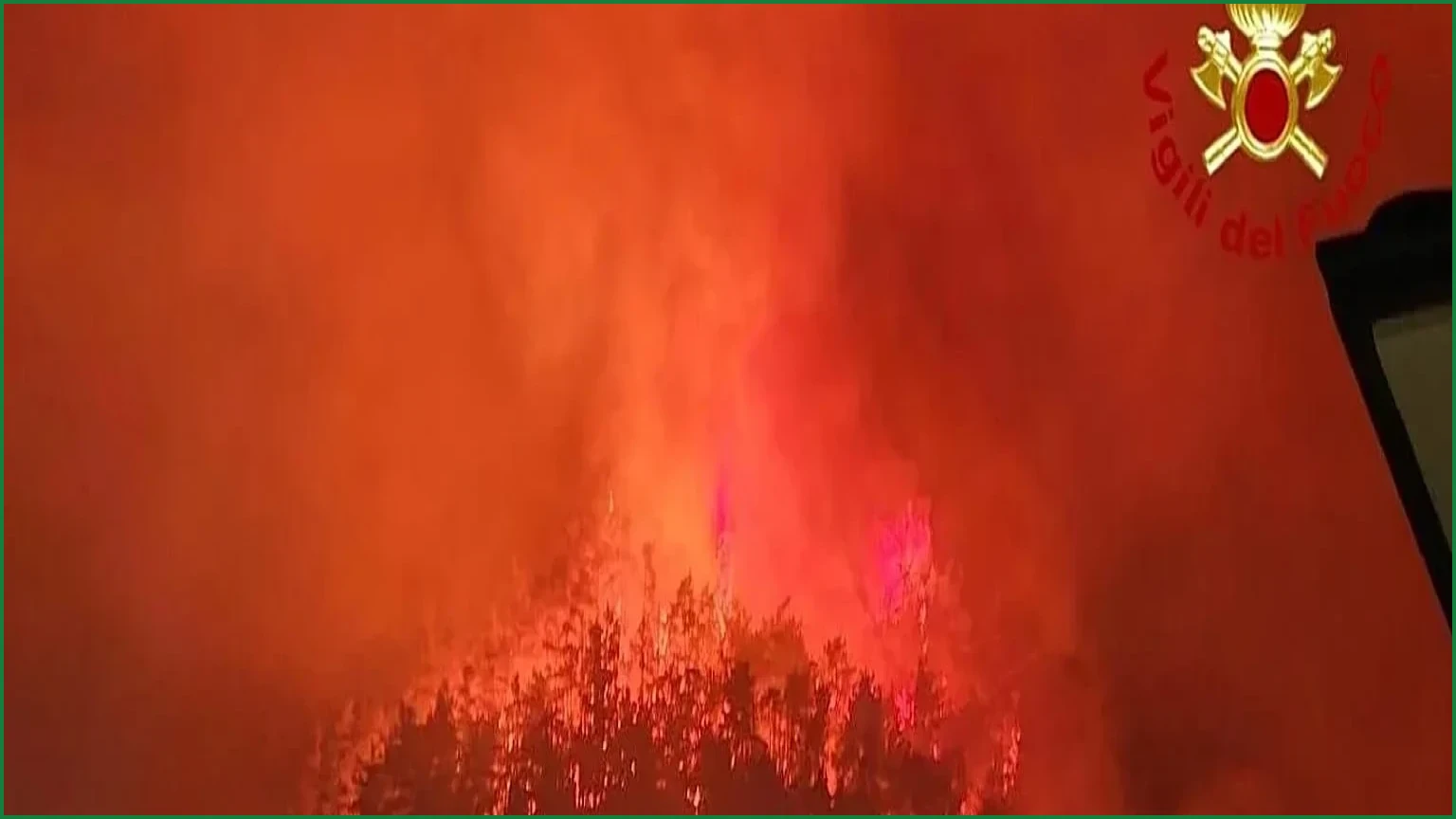 Major Wildfire Forces Evacuations Near Lake Garda
