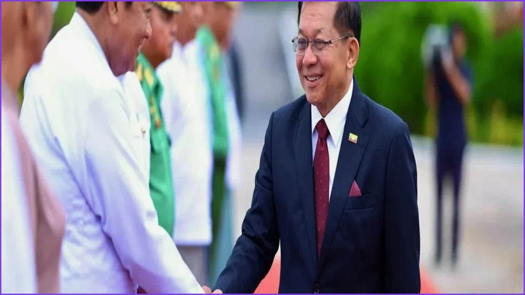 Myanmar Leader Min Aung Hlaing Travels to Russia for Talks