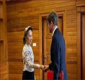 Myanmar’s Detained Leader Aung San Suu Kyi Meets ICRC Official