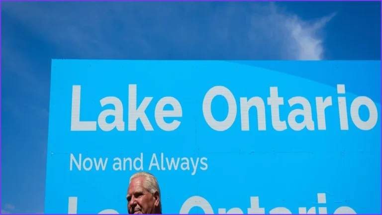 Ontario Premier Doug Ford Answers Trump's 'Lake America' with Giant Sign