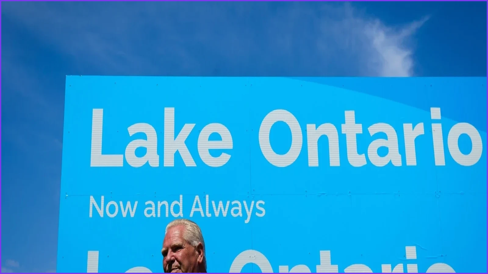 Ontario Premier Doug Ford Answers Trump’s ‘Lake America’ with Giant Sign