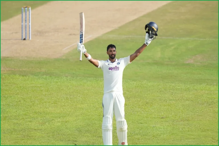 Padikkal Hits Maiden Century as India Dominates Opening Day