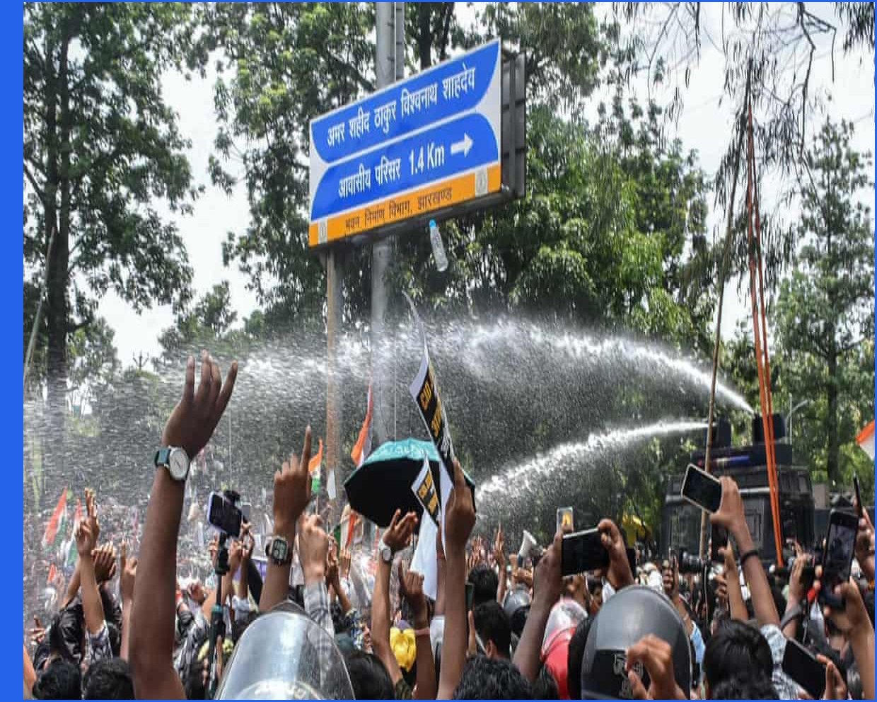 Police Clash With Protesters Over Jharkhand Exam Irregularities