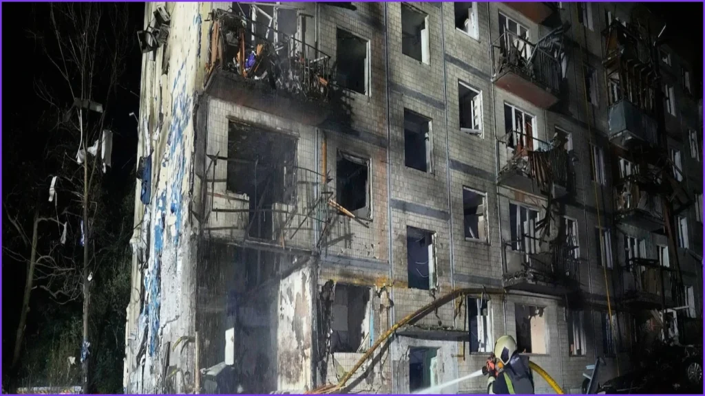 Russian Missile and Drone Attack Kills Nine in Kyiv