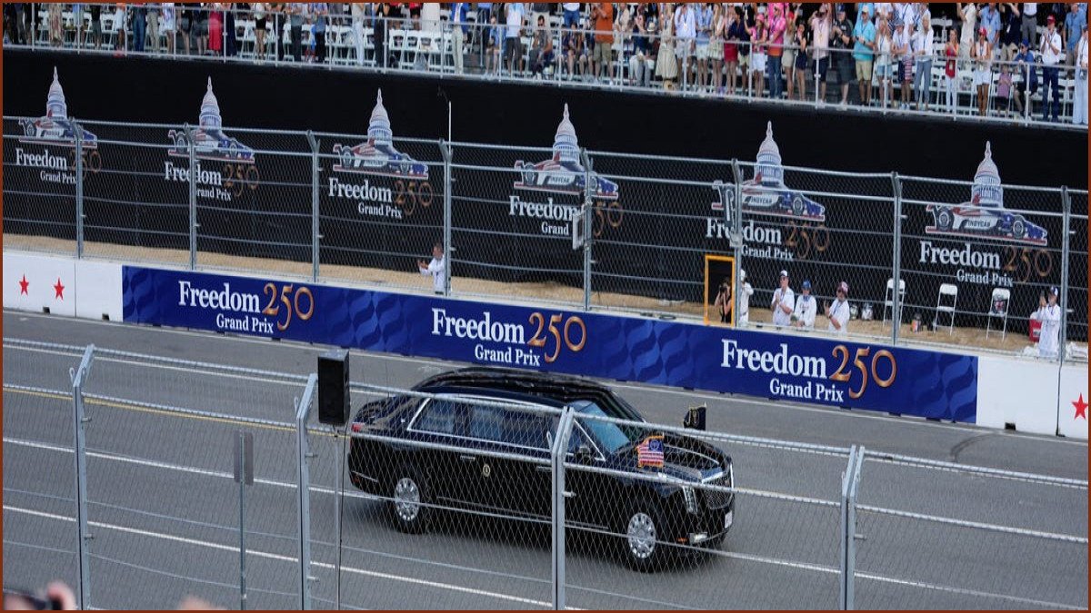 Trump Drives ‘The Beast’ at Freedom 250 Grand Prix