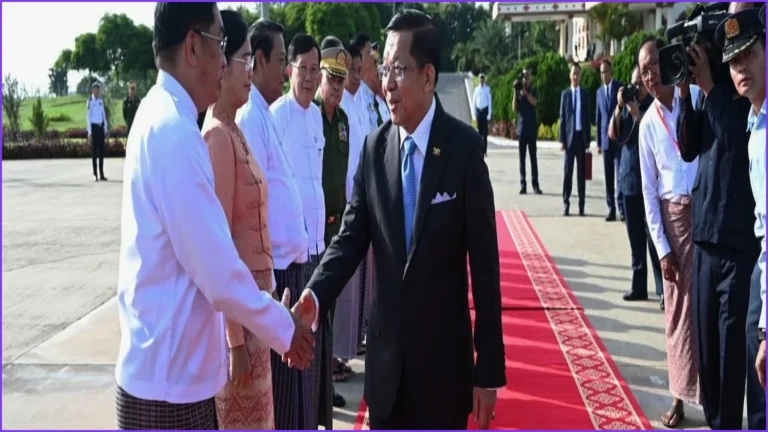 Myanmar’s Min Aung Hlaing Visits Cambodia to Seek ASEAN Engagement