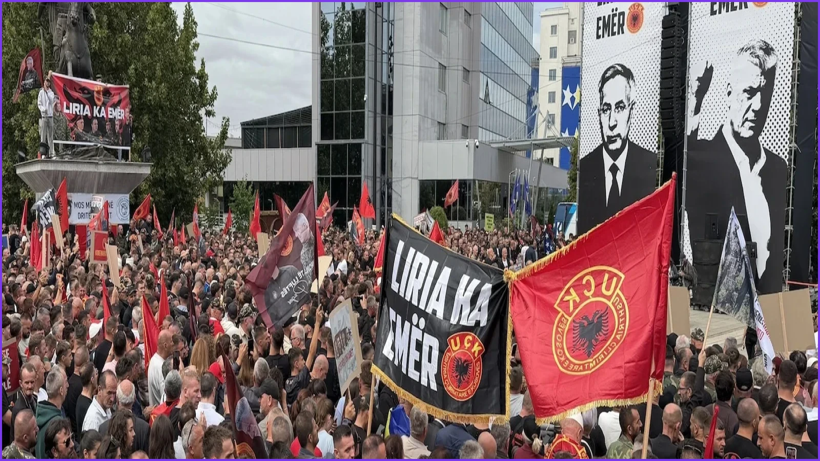 Thousands Rally in Pristina Supporting Ex-President Before Verdict