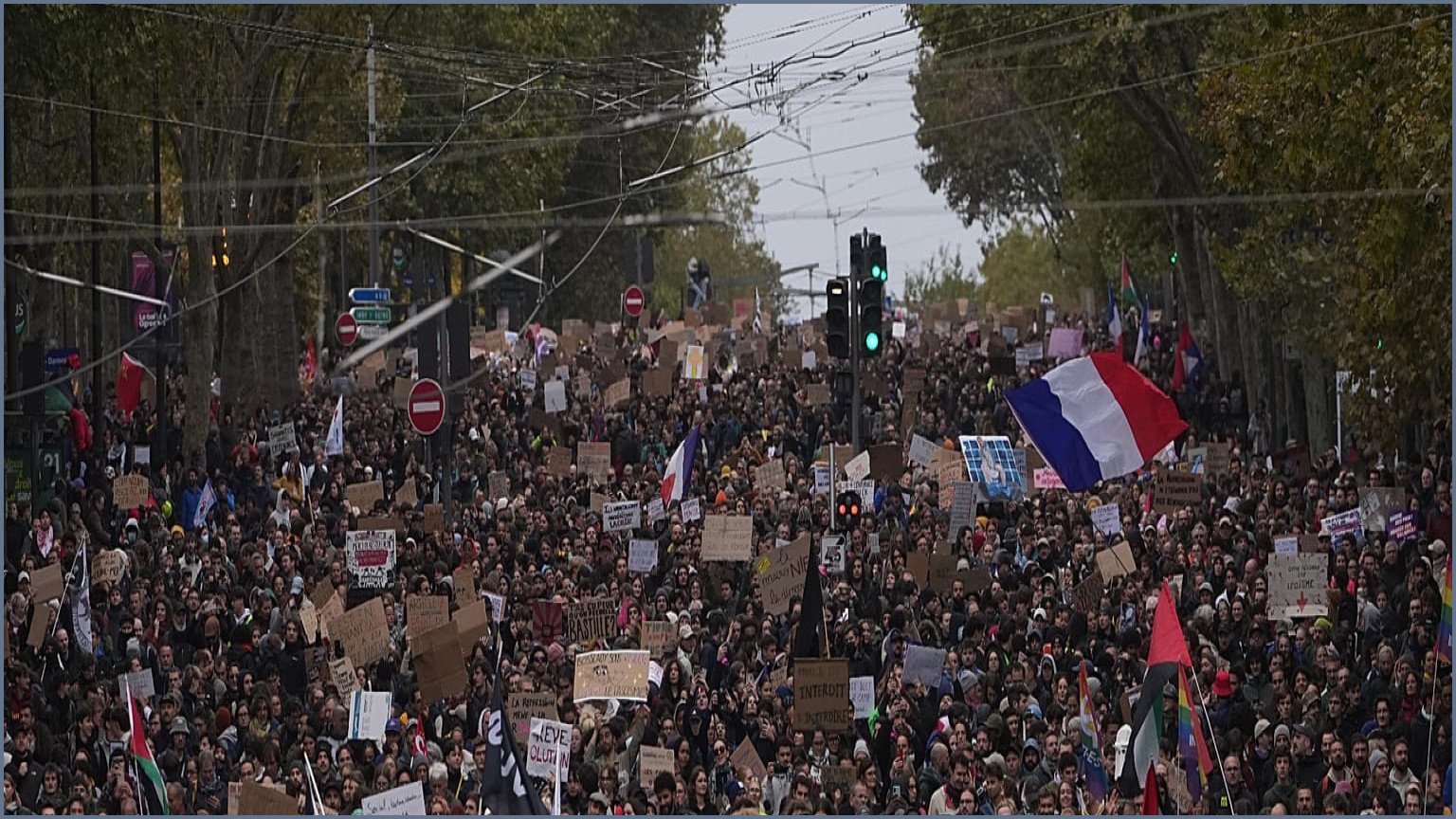 French Police Clash With Protesters During Nationwide Demonstrations